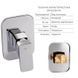 Комплект для душу Qtap Namesti Chrome: Змішувач для душу QTNAM6025102NC + Шланг QTHADPVC120C + Лійка