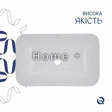 Комплект Qtap Scorpio: Раковина врізна прямокутна 610х380х150 мм White + Донний клапан PU02 SD00053415 фото