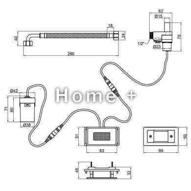 Панель змиву для пісуара Qtap Scorpio з ІЧ датчиком QT146601DCCHR Chrome/Black SD00047075 фото