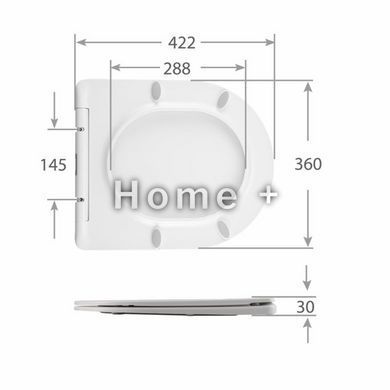 Сидіння для унітазу Qtap (Taurus 490) 422x360x30 мм, White, з мікроліфтом, Slim Duroplast, Quick Release QTSC179W49383 SD00055507 фото