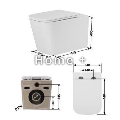 Унитаз напольный Qtap Tern безбачковый Ultra Quiet безободковый с сиденьем Soft-close WHITE QT17223303AW SD00052586 фото