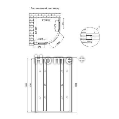 Душова кабіна Lidz Latwa SC90x90.SAT.LOW.FR, скло Frost 4 мм без піддона SD00047616 фото