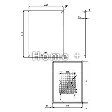 Дзеркало Qtap Scorpio 600x800 з LED-підсвіткою й антизапотіванням, Reverse QT14781003W SD00045736 фото