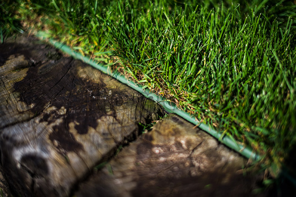 Бордюр садовий газонний прямий із жолобком для дроту, 18 м х 12,5 см, чорний, OBKBC18125 Польща