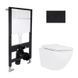 Готовое решение Qtap для ванной комнаты: подвесной унитаз Jay Rimless 485x360x320 + комплект инсталляции Standard (круглая кнопка
