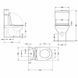 Унітаз підлоговий Qtap Evia Ultra Quiet 630&times;350&times;795 мм із сидінням Soft-close, White QTEVI27W49258