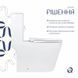 Унітаз-моноблок підлоговий Qtap Kolibri Ultra Quiet безобідковий із сидінням Soft-close WHITE QT10226380W