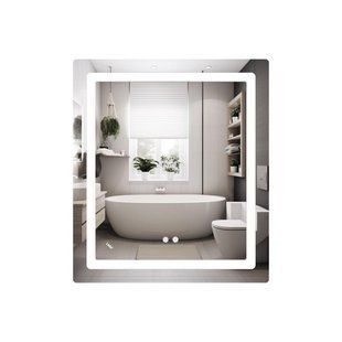 Зеркало Lidz Kubis (KU2) 700х800 с LED-подсветкой Touch, с антизапотеванием, с диммером, рег. яркости LD78LF9048070 SD00054571 фото