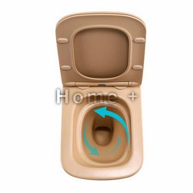Унитаз подвесной Qtap Tern Ultra Quiet 520&times;345&times;325&nbsp;мм, Beige, с сиденьем Slim Duroplast / Soft-close / Quick Release SD00055125 фото