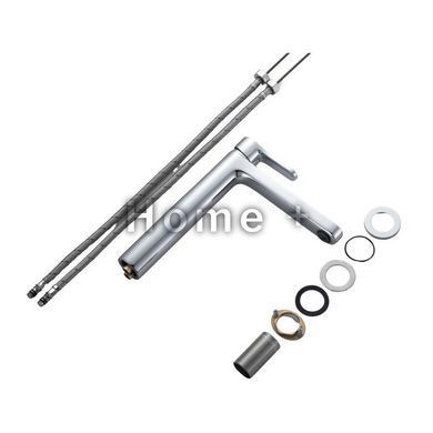Змішувач латунний для раковини Lidz Astra 001FH високий (k35) LDAST001FHCRM48090 Chrome SD00054214 фото