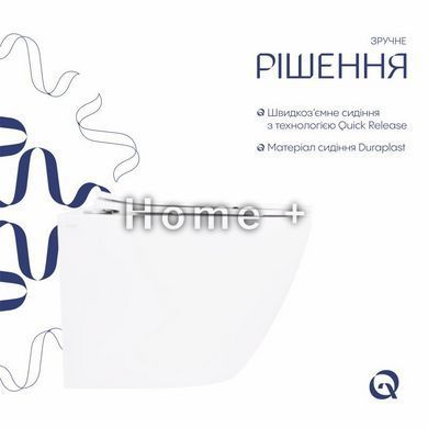 Унітаз підлоговий Qtap Robin безбарвний Ultra Quiet безобідковий із сидінням Soft-close WHITE QT13223381AW SD00052587 фото