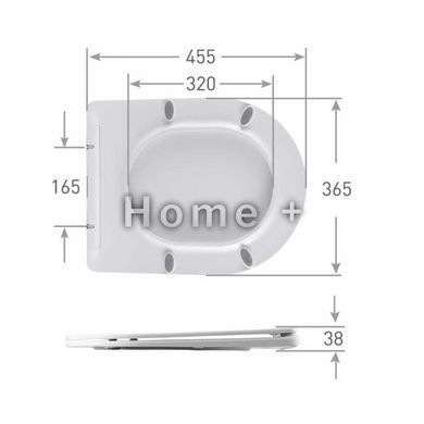 Сидіння для унітазу Qtap (Taurus 520) 455x365x38 мм, White, з мікроліфтом, Slim Duroplast, Quick Release QTSC179W49384 SD00055508 фото