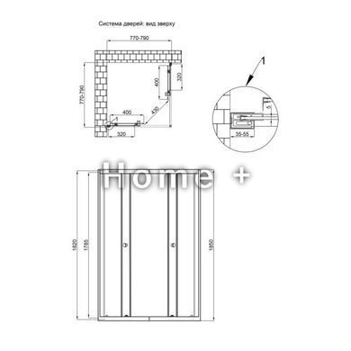 Душова кабіна Qtap Presto CRM1088SP5 80х80 см, скло Pear 5 мм без піддона SD00039696 фото