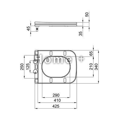 Сидіння для унітаза Qtap Presto з мікроліфтом Slim QT26992615EW SD00049377 фото