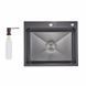 Lidz Handmade H6050HB Мийка для кухні інтегрована Decor Black PVD Honeycomb 2,5/0,5 мм LDH6050BDECPVD48371