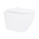 Унітаз підлоговий Qtap Robin безбарвний Ultra Quiet безобідковий із сидінням Soft-close WHITE QT13223381AW