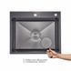 Lidz Handmade H6050HB Мийка для кухні інтегрована Decor Black PVD Honeycomb 2,5/0,5 мм LDH6050BDECPVD48371