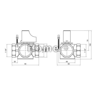 Клапан трехходовой SD Forte 1" 1/4 ВР ручной SF363W32 2070296084 фото