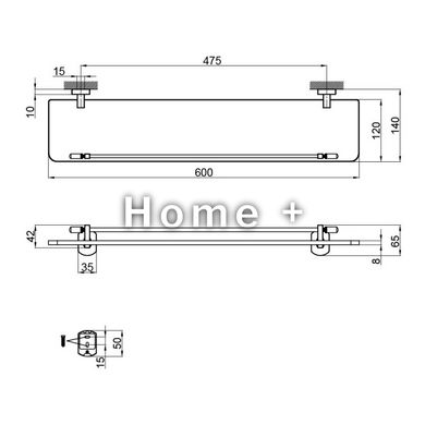 Полиця для ванної кімнати Qtap Liberty BLM 1153 SD00040028 фото