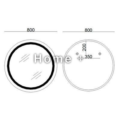 Зеркало Lidz Aria R800 с LED-подсветкой Touch, с антизапотеванием, с диммером, рег. яркости LD78LR800 SD00052338 фото