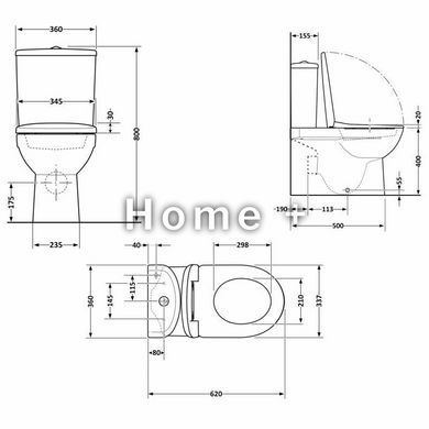 Унітаз підлоговий Qtap Stork Ultra Quiet 630&times;350&times;805 мм із сидінням Soft-close, White QTSTO27W49260 SD00055384 фото