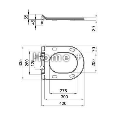 Сидіння для унітаза Qtap Presto з мікроліфтом Slim QT26991217AW SD00049379 фото