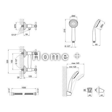 Смеситель для душа Lidz (CRM) Dominox 15363 SD00041211 фото