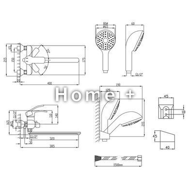 Смеситель для ванны Lidz (CRM) 41 86 005B-1 New SD00041224 фото