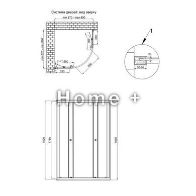 Душова кабіна Qtap Presto CRM1099AP5 90х90 см, скло Pear 5 мм без піддона SD00039697 фото