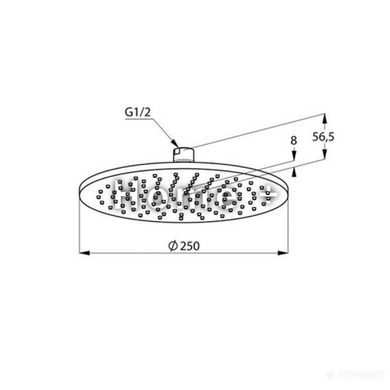 643250500 A-QA Верхній душ-250 2024643411 фото