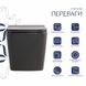 Унитаз подвесной Qtap Tern Ultra Quiet 520&times;345&times;325&nbsp;мм, Anthracite, с сиденьем Slim Duroplast / Soft-close / Quick Release