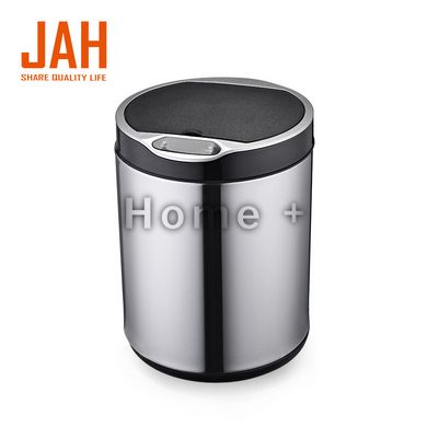 Сенсорное мусорное ведро JAH 6 л круглое серебряный металлик с внутренним ведром