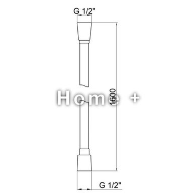 Шланг для ручного душа Qtap Hadice 1600 мм QTHADPVC160G Graphite SD00051169 фото