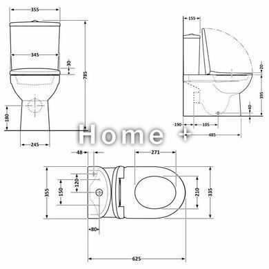 Унітаз підлоговий Qtap Leo Ultra Quiet 620&times;355&times;790 мм із сидінням Soft-close, White QTLEO27W49261 SD00055385 фото