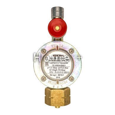 Регулятор давления газа GOK M50-V/ST 12кг/час 0,5-4бар Komb.A x G3/8LH-KN SBS Германия 0157445 1887652174 фото