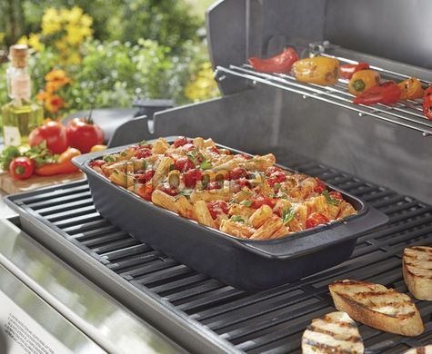 Керамическая форма Weber для приготовления с крышкой, прямоугольная 17888 фото