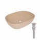 Раковина накладна Qtap Aquarius 470x380x120 мм, Beige, прямокутна, з донним клапаном QTAQA188SB49781