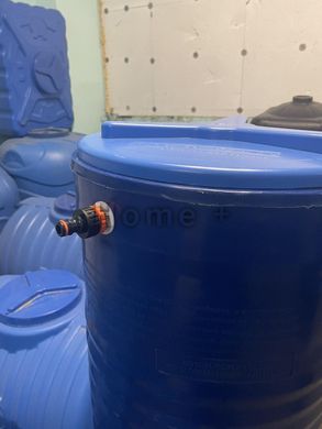 Емкость с краном и механизмом автонабора воды 200 л для резерва воды в квартире Ø 52*118 см синяя (узкая)