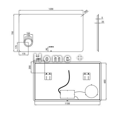 Дзеркало Qtap Scorpio 1200х700 з LED-підсвіткою QT14781004W SD00045752 фото