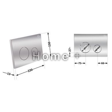 Панель смыва для унитаза Qtap Nest QT0111M11112CRM SD00038779 фото