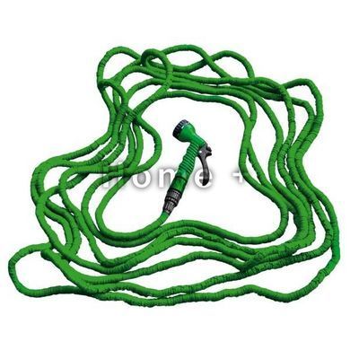 Растягивающийся шланг + комплект подключения с пистолетом полива TRICK HOSE, 10-30 м (зеленый), пакет, 1354293358 фото
