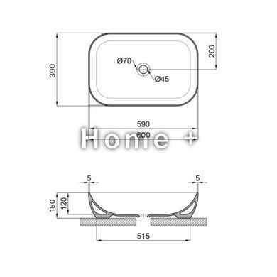 Раковина-чаша Qtap Robin 610x400x145 White QT13112143PWN SD00052884 фото
