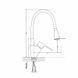 Смеситель для кухни Lidz Tani 008F3 с гибким изливом (k40) LDTAN008F3GCR39507 Grey / Chrome SD00045611 фото