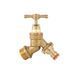 Кран вентильный РЗ 3/4", выход РЗ 3/4", BRASS, BR-KCR3434