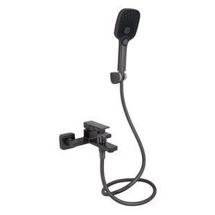 Змішувач для ванни Qtap Gemini (з душовим гарнітуром) QTGEM259GMB45684 Gunmetal Black PVD SD00051808 фото