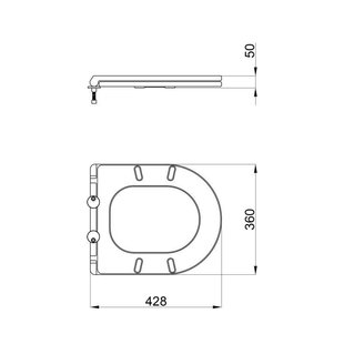 Сидіння для унітаза Qtap (Robin, Aries) з мікроліфтом Slim QT99HY2411W SD00045286 фото