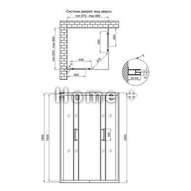 Душова кабіна Qtap Taurus CRM1099SC6 90х90 см, скло Clear 6 мм покриття CalcLess, без піддона SD00039701 фото