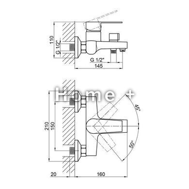 Змішувач для ванни Brinex 35W 006N SD00050844 фото