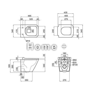 Унитаз подвесной Qtap Tern безободковый с сиденьем Soft-close QT1733052ERMB