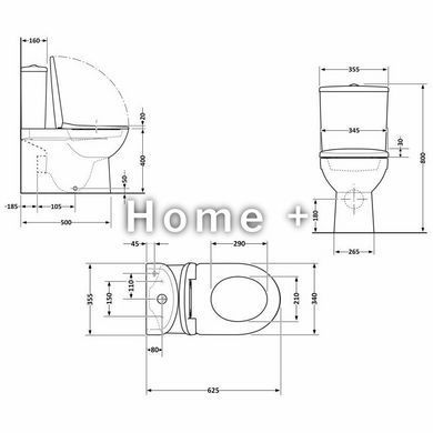 Унітаз підлоговий Qtap Aquarius Ultra Quiet 620&times;355&times;790 мм із сидінням Soft-close, White QTAQAW27W49262 SD00055386 фото
